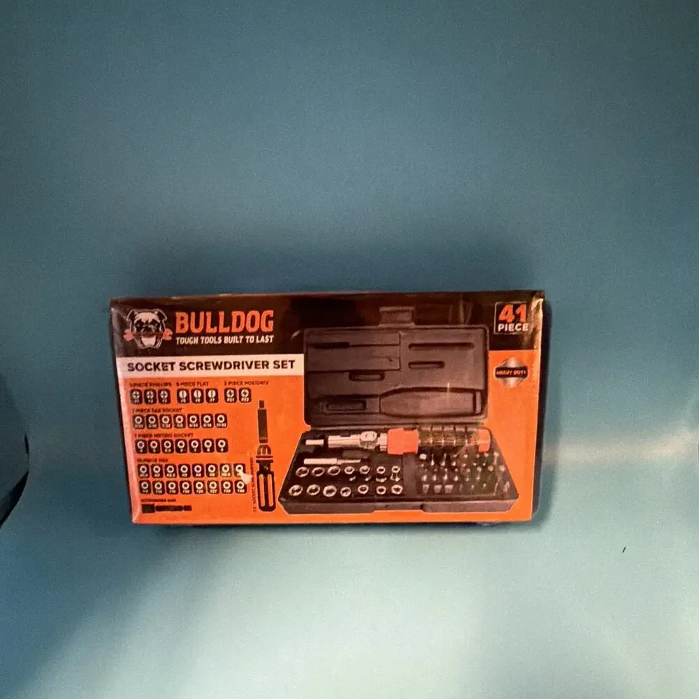 Bulldog 41pc Heavy Duty Socket Screwdriver Driver & Bit Set Torx BD-41SS-O NWOT